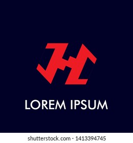 abstract geometry initial letter for business and building logo icon