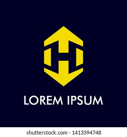 abstract geometry initial letter for business and building logo icon