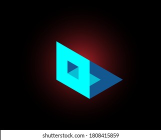 Abstract Geometry isometric Infinite logo design concept