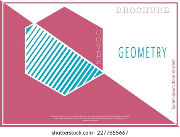Abstrakte Geometrie. Layout der Cover-Design, Broschüre, Poster, Banner oder Poster. Die Idee von Corporate Design, Innendesign und dekorativer Kreativität