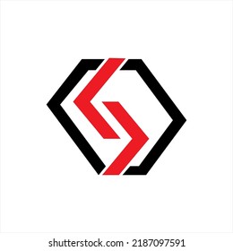 Abstract geometry letter S design logo vector