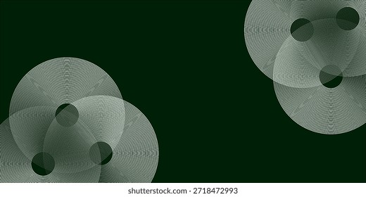 Abstrakte Geometrielinien auf grünem Hintergrund. Geometrische Streifenlinie Art Design modern