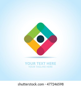 Abstract geometry logo, design concept, emblem, icon, flat logotype element for template.