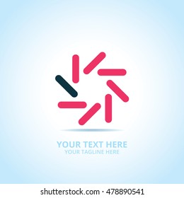 Abstract geometry logo, design concept, emblem, icon, flat logotype element for template.