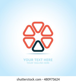Abstract geometry logo, design concept, emblem, icon, flat logotype element for template.
