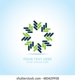 Abstract geometry logo, design concept, emblem, icon, flat logotype element for template.

