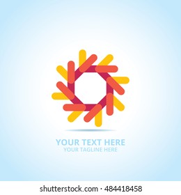 Abstract geometry logo, design concept, emblem, icon, flat logotype element for template.
