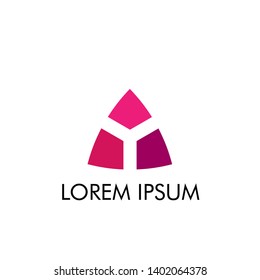 abstract geometry logo with elegant shape for fashion with technology company