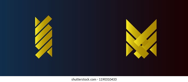 abstract geometry logo has mean dynamic, Set of sign vector company business logo icon popular web concepts