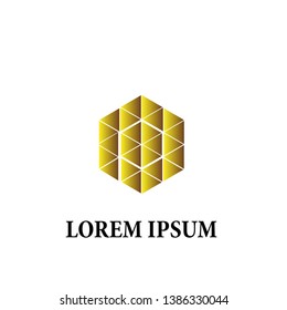 abstract geometry logo icon for business company