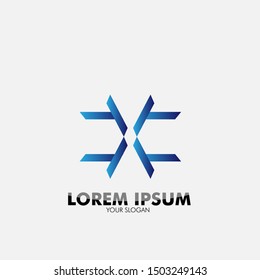 abstract geometry logo icon for business company or sport team