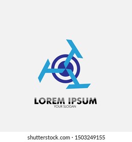 abstract geometry logo icon for business company or sport team