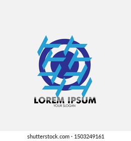 abstract geometry logo icon for business company or sport team