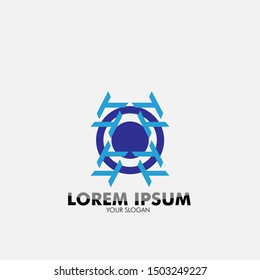 abstract geometry logo icon for business company or sport team