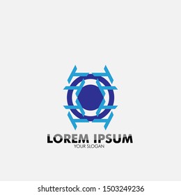 abstract geometry logo icon for business company or sport team