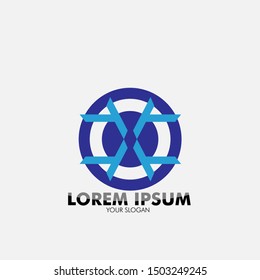 abstract geometry logo icon for business company or sport team