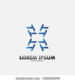 abstract geometry logo icon for business company or sport team