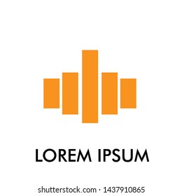 abstract geometry logo icon for music and technology company