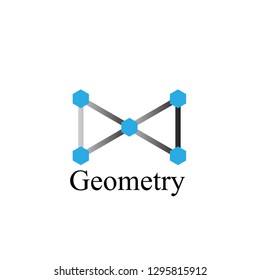 abstract geometry logo icon, simple logo icon for finance or business company