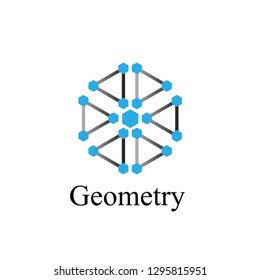 abstract geometry logo icon, simple logo icon for finance or business company