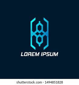 abstract geometry logo icon for sport team