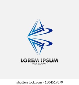 abstract geometry logo icon for sport game team and business technology company