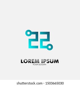 abstract geometry logo icon for technology and security company