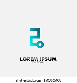 abstract geometry logo icon for technology and security company