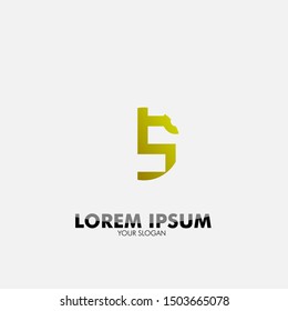 abstract geometry logo icon for technology and security company