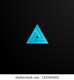 abstract geometry logo, symbol, icon, or sign vector with blue colour has mean dynamic, trusted. it can use for business, sport, or game company logo or symbol.