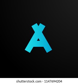 abstract geometry logo, symbol, icon, or sign vector with blue colour has mean dynamic, trusted. it can use for business, sport, or game company logo or symbol.