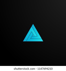 abstract geometry logo, symbol, icon, or sign vector with blue colour has mean dynamic, trusted. it can use for business, sport, or game company logo or symbol.