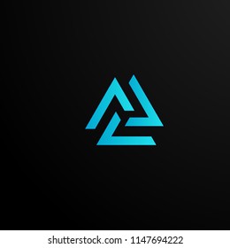 abstract geometry logo, symbol, icon, or sign vector with blue colour has mean dynamic, trusted. it can use for business, sport, or game company logo or symbol.