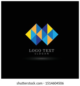 Abstract Geometry Logo. Symbol & Icon Vector Template.