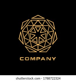 concepto creativo del logotipo de mandala de geometría abstracta