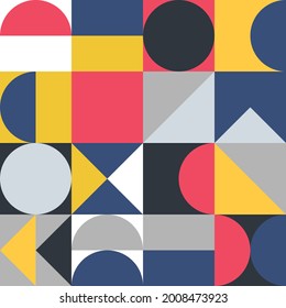 Abstract geometry minimalist  simple shape and figure multi color pattern background .vector illustration.