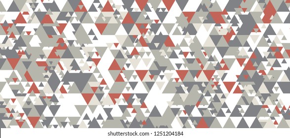 abstract geometry multi scale triangle pattern on white background vectors 
