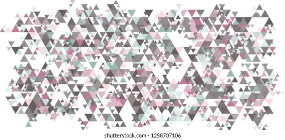 abstract geometry multi scale triangle pattern on white background vectors
