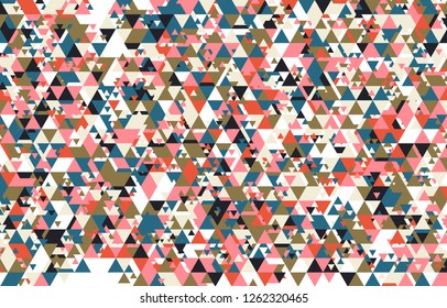 abstract geometry multi scale triangle pattern on white background vectors