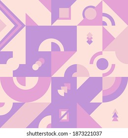 Abstract geometry  (Neo Geo) pattern design with soft color
