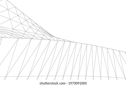 abstract geometry on white background 