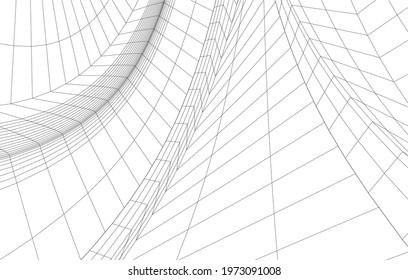 abstract geometry on white background 