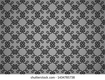 Abstract geometry pattern in Arabian style. Seamless vector background. Black graphic ornament. Simple lattice graphic design
