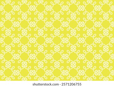 Abstract geometry pattern in Arabian style. Seamless vector background. White and yellow graphic ornament. Simple lattice graphic design