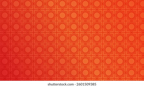 Abstract geometry pattern background with orange gradient color. Floor pattern background