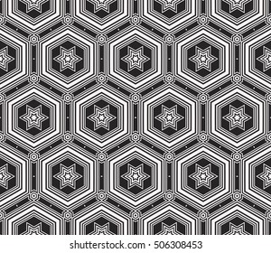 Abstract geometry pattern. Line and shape. Vector illustration. Design for wallpaper, notebook, fabric, scrapbook. black and white color