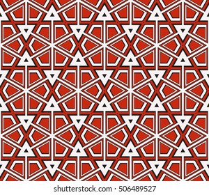 Abstract geometry pattern. Line and shape. Vector illustration. Design for wallpaper, notebook, fabric, scrapbook. red color