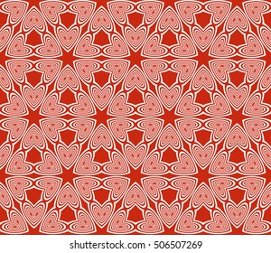 Abstract geometry pattern. Line and shape. Vector illustration. Design for wallpaper, notebook, fabric, scrapbook. red color