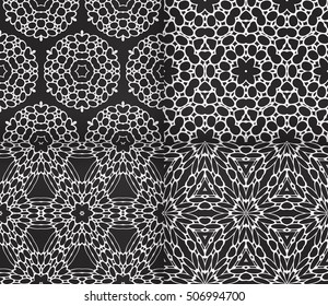 Abstract geometry pattern. Line and shape. Vector illustration. Design for wallpaper, notebook, fabric, scrapbook. black and white color