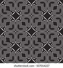 Abstract geometry pattern. Line and shape. Vector illustration. Design for wallpaper, notebook, fabric, scrapbook. black and white color